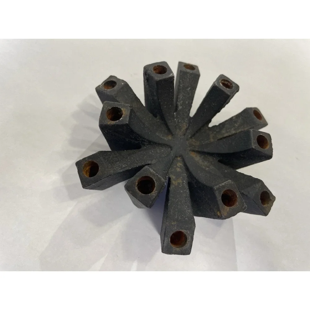 Hallmark Danish Mid-Century 1969 Vintage Cast Iron Sculpted Taper Candle Holder